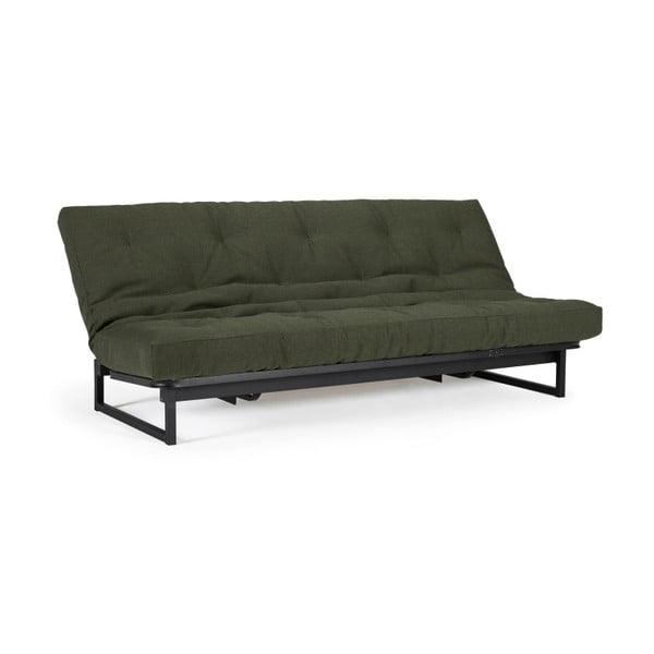 Tumši zaļš dīvāns gulta Inovācija Fraction Elegant Twist Dark Green, 97 x 200 cm