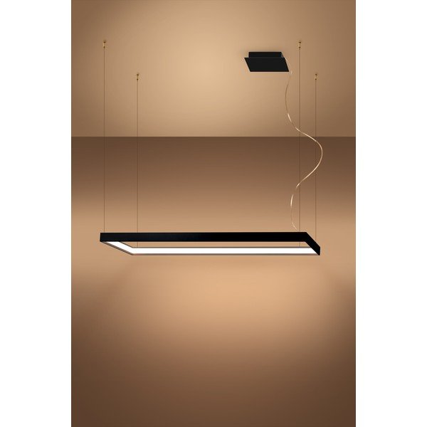 Melna metāla LED piekaramā lampa TUULA – Thoro-image-2