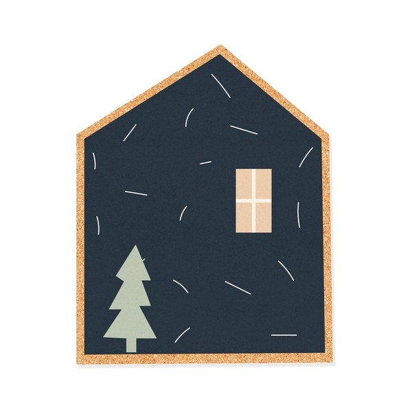 Korķa tāfele The Wild Hug Dark House, 30 x 40 cm
