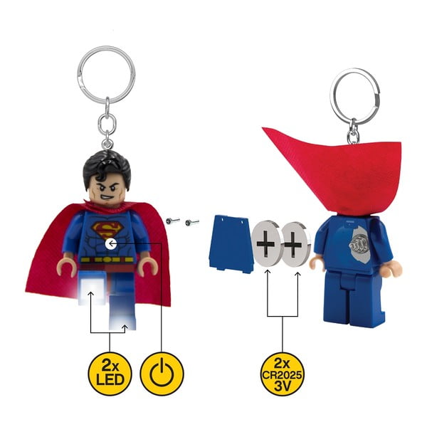 Atslēgu piekariņš ar lukturīti Superman- LEGO®-image-3