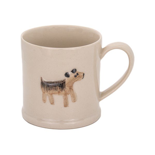 Bēša keramikas krūze 225 ml Dog – Sass & Belle