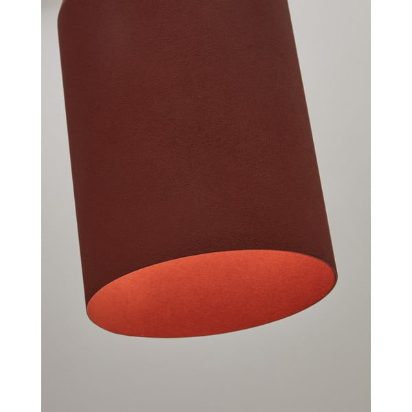 Terakotas oranža piekaramā lampa ar metāla abažūru ø 15 cm Peralta – Kave Home-image-4