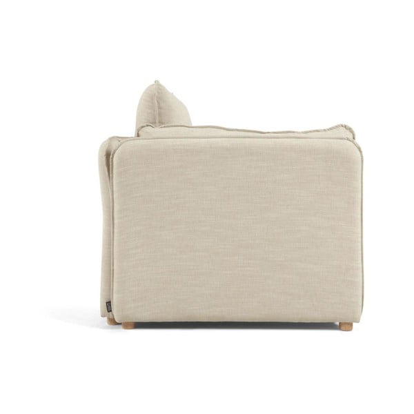 Pelēkbēšs salokāms dīvāns 210 cm Tanit – Kave Home-image-3