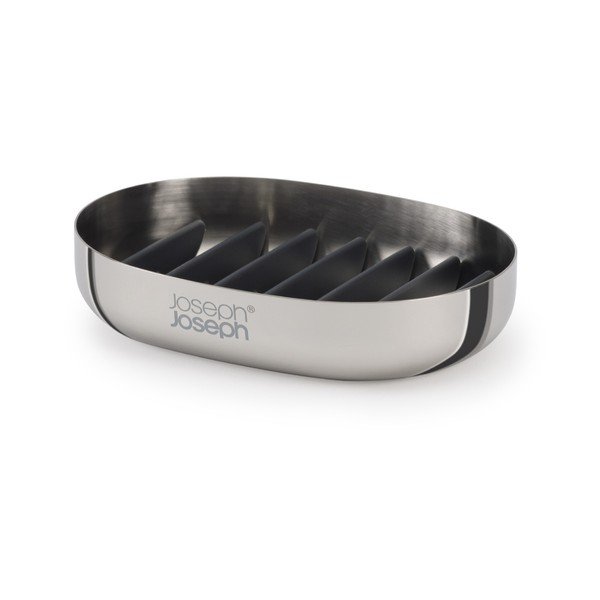 Spīdīgas sudraba krāsas nerūsējošā tērauda ziepju trauks EasyStore Luxe – Joseph Joseph