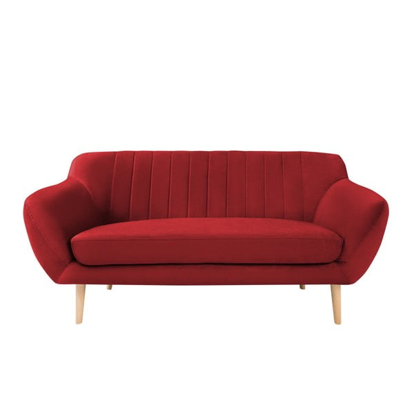 Sarkans samta dīvāns Mazzini Sofas Sardaigne, 158 cm