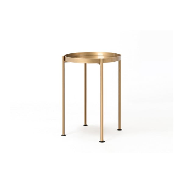 Parocīgs tērauda galds zelta krāsā Custom Form Hanna, ⌀ 40 cm