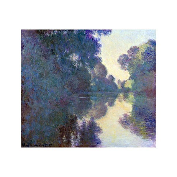 Klods Monē - Rīts pie Sēnas netālu no Živerni, 80x70 cm