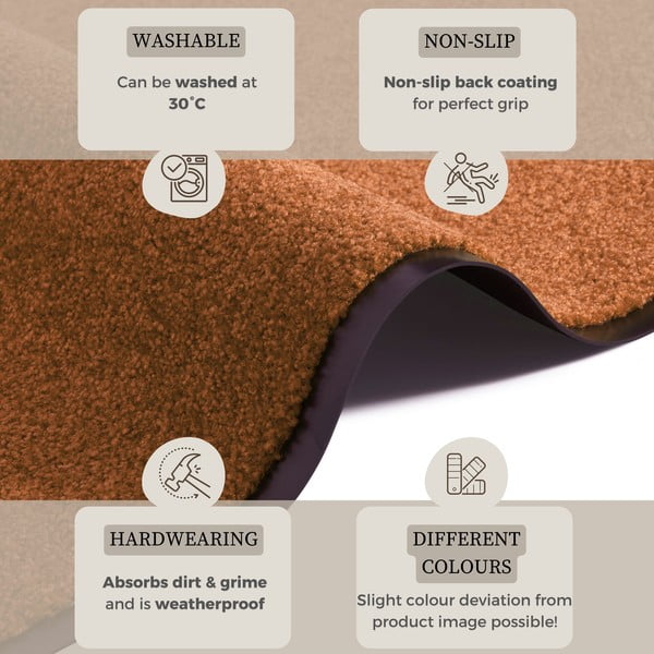 Oranžs Hanse Home Wash & Clean paklājs, 39 x 58 cm-image-2