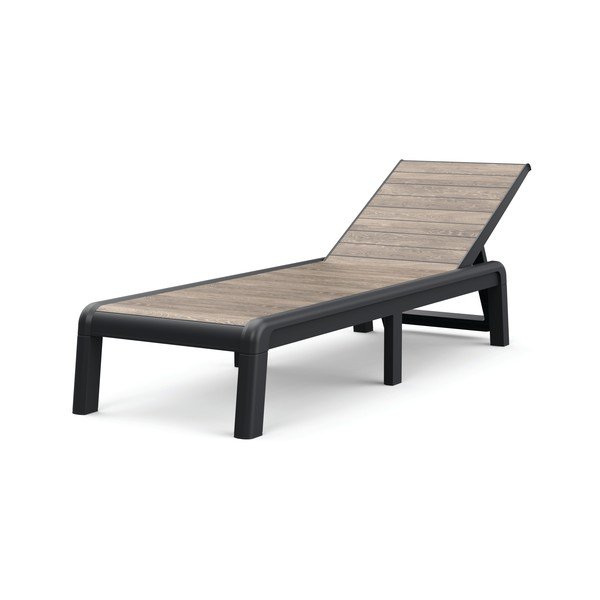 Brūns plastmasas regulējams/saliekams dārza zvilnis Deco Porto – Keter