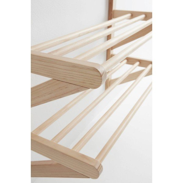 Gaiša dabīga toņa priedes masīvkoka priekšnama iekārta 75x190x32 cm Cole – Jotex-image-4