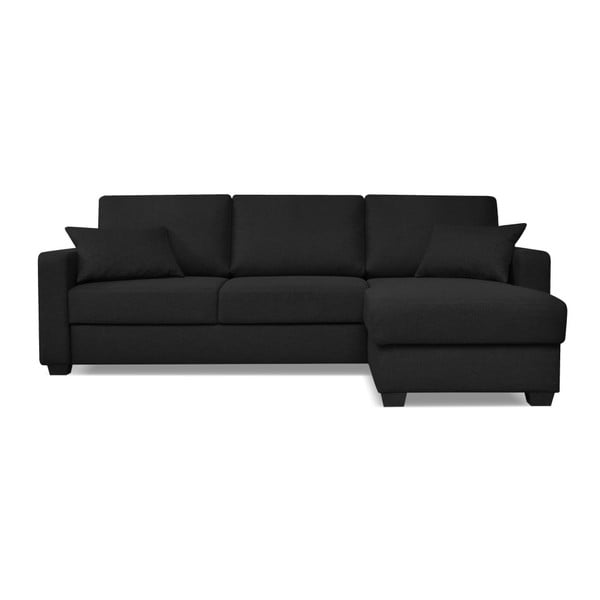 Melns četrvietīgs stūra dīvāns Cosmopolitan design Milano