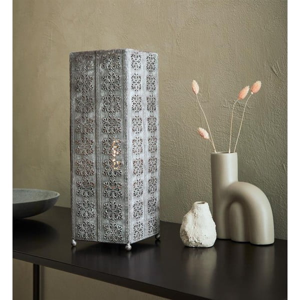 Pelēka galda lampa Markslöjd Agra, augstums 33,5 cm-image-1