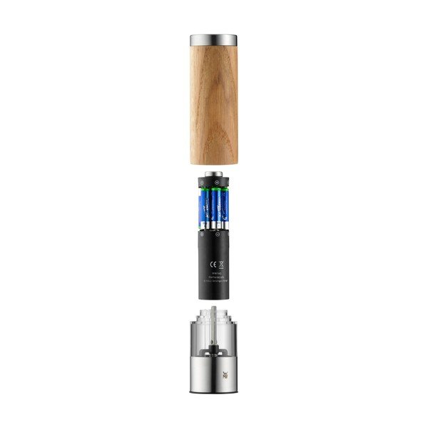 Elektriskās ozolkoka piparu un sāls dzirnaviņas WMF, augstums 21,5 cm-image-3