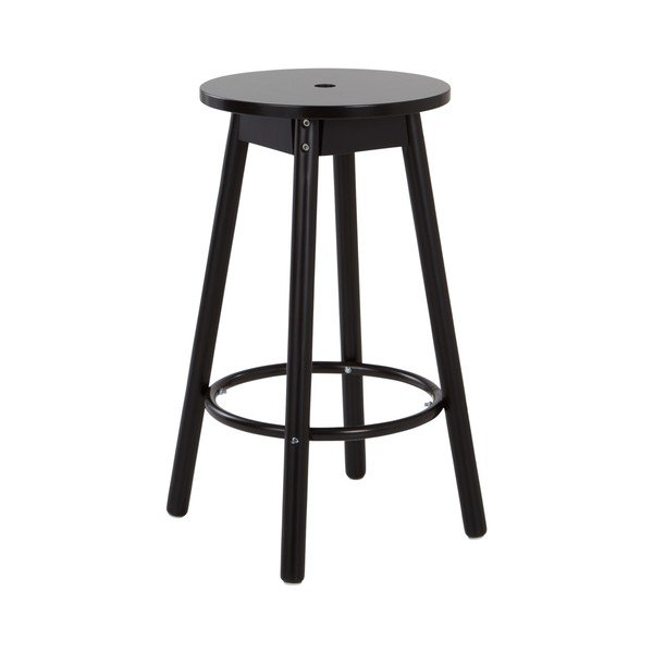 Melna priedes masīvkoka bāra taburete (sēdekļa augstums 65 cm) Kinna – Jotex