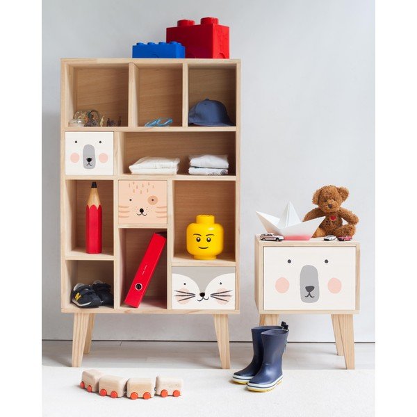 Bērnu naktsskapītis no priedes koka The Wild Hug Polar Bear-image-2