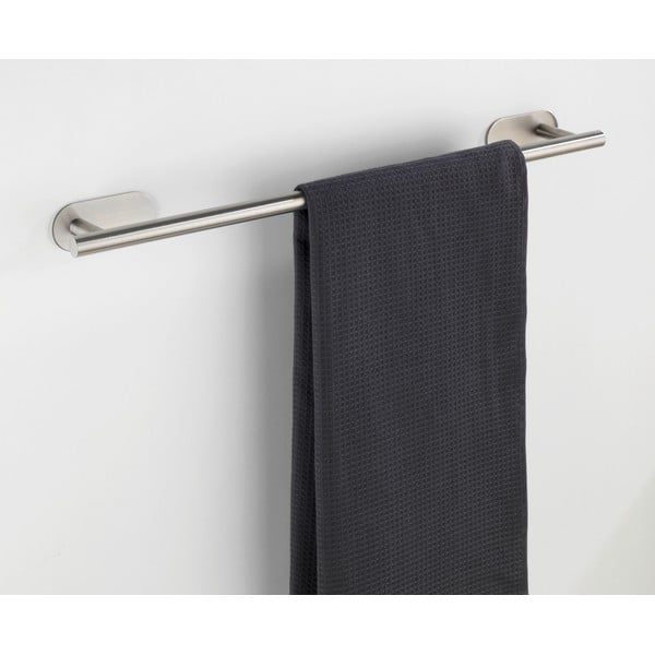 Matētas sudraba krāsas nerūsējošā tērauda pašlīmējošs dvieļu turētājs Orea Uno – Wenko-image-1