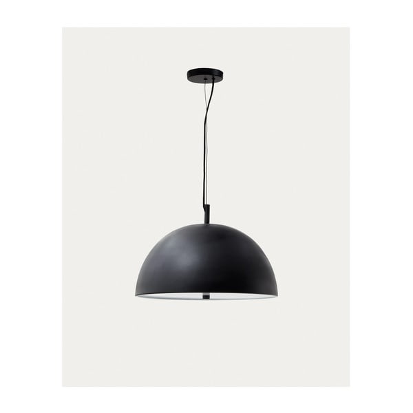 Melna piekaramā lampa ar metāla abažūru ø 39,5 cm Catlar – Kave Home-image-4