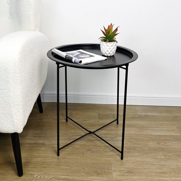 Metāla apaļš sānu galdiņš ø 47 cm Hilmar – Yes Everyday-image-2