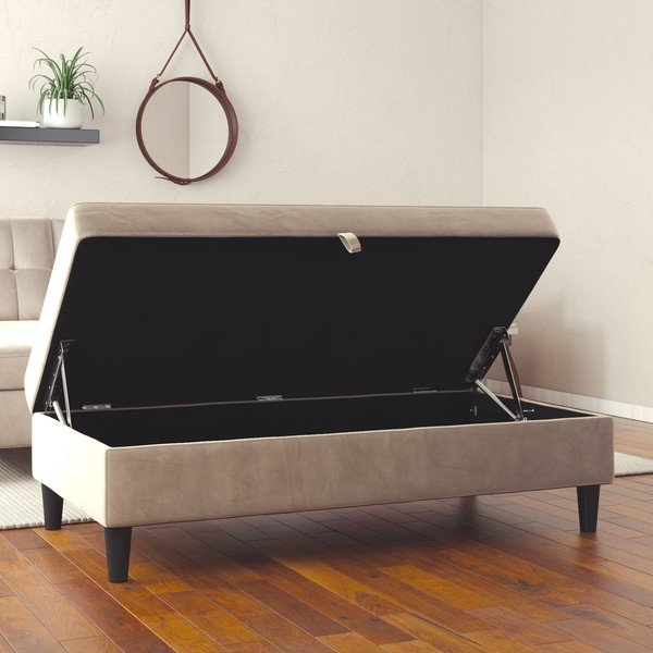 Pelēks samta kāju soliņš Hartford – Støraa-image-1