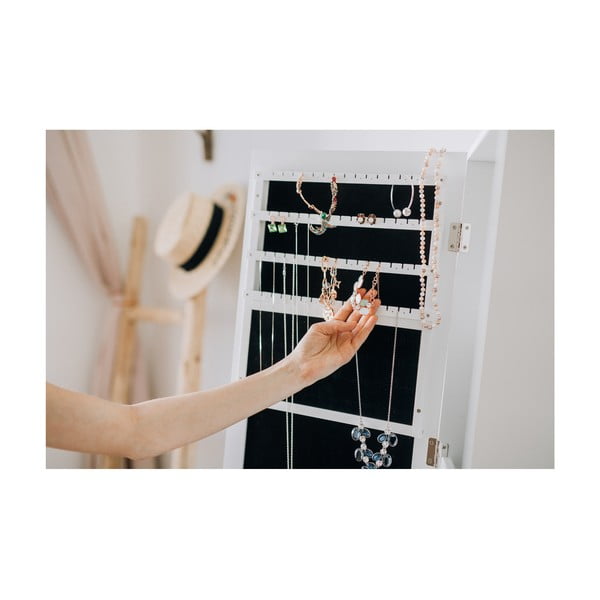 Balta stāvoša rotaslietu kastīte ar spoguli un LED apgaismojumu Bonami Essentials Bien-image-4