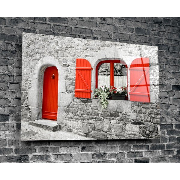 Stikla glezna Red Door and Window-image-3