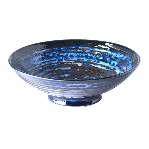 Zila keramikas bļoda MIJ Copper Swirl, ø 25 cm