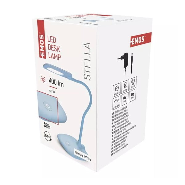 Gaiši zila LED galda lampa ar regulējamu spilgtumu (augstums 55 cm) Stella – EMOS-image-1