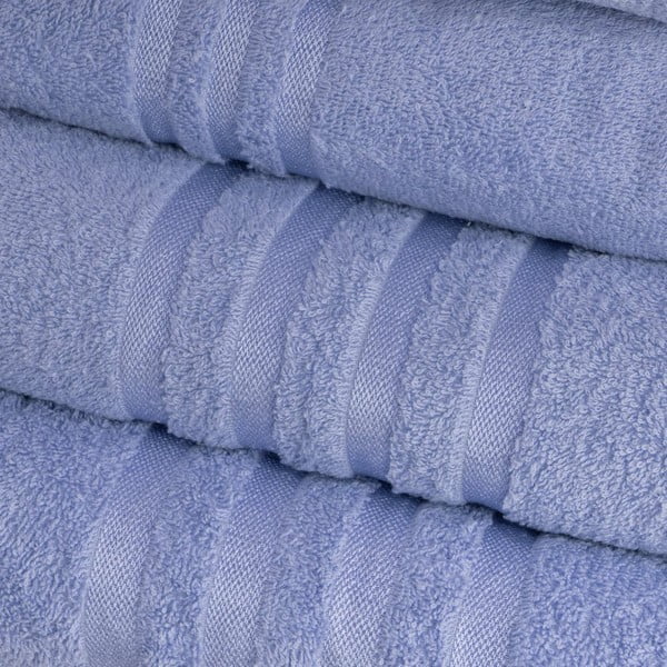 Zils frotē kokvilnas dvielis 50x100 cm Simple – Casa Selección-image-1