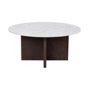 Balti brūns marmora apaļš žurnālgaldiņš 90x90 cm Brooksville – Rowico