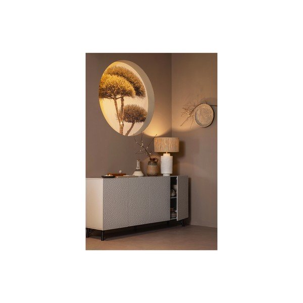 Krēmkrāsas/dabīga toņa galda lampa (augstums 63 cm) Pointed – BePureHome-image-1