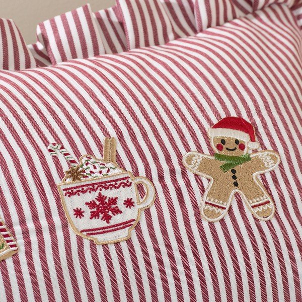 Dekoratīvais spilvens ar Ziemassvētku motīvu 30x50 cm Christmas Gingerbread Stripe – Catherine Lansfield-image-3