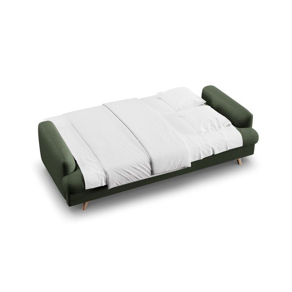 Zaļš salokāms/ar uzglabāšanas vietu dīvāns 233 cm Naomi – Micadoni -image-3