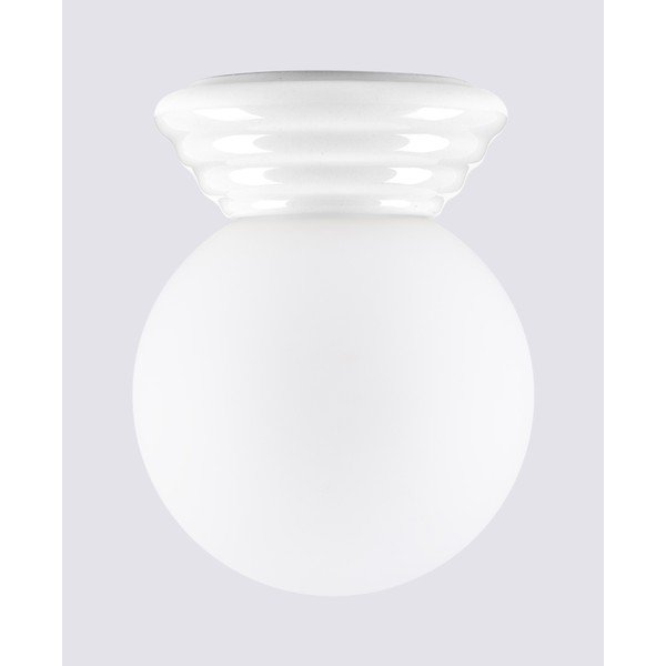 Balta keramikas griestu lampa ar stikla abažūru ø 12 cm Farsa – Sollux-image-4