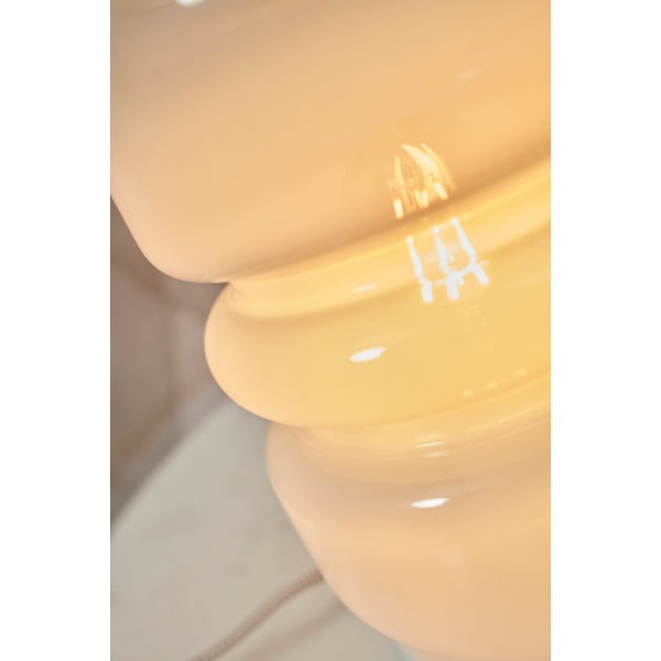 Balta galda lampa ar stikla abažūru (augstums 23 cm) Verona – it's about RoMi-image-3