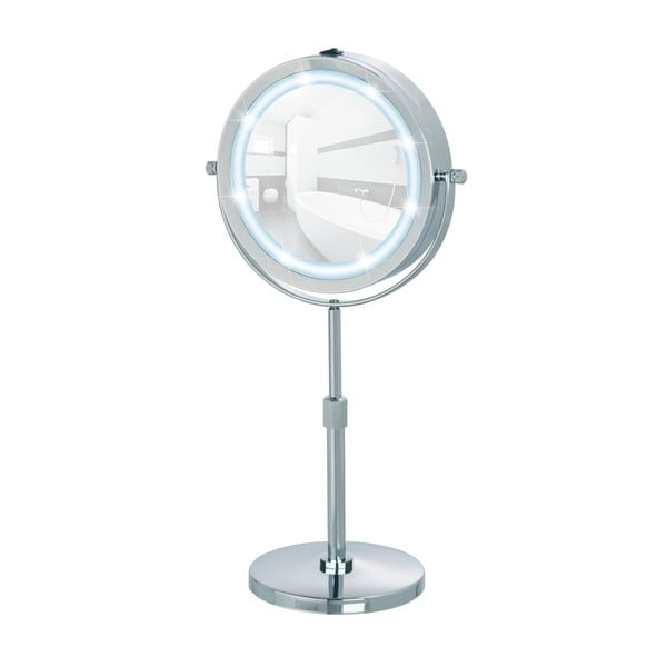 Kosmētikas spogulis ar gaismu/palielināmais (5x) ø 13,5 cm Lumi – Wenko-image-1