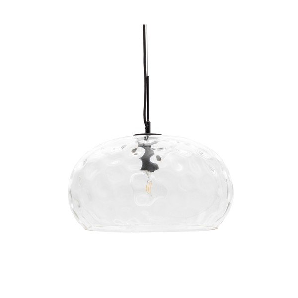 Melna piekaramā lampa ar stikla abažūru ø 40 cm Balma – Kave Home-image-2