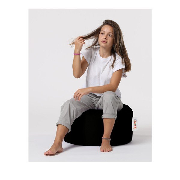 Melns dārza pufs Round – Floriane Garden-image-2