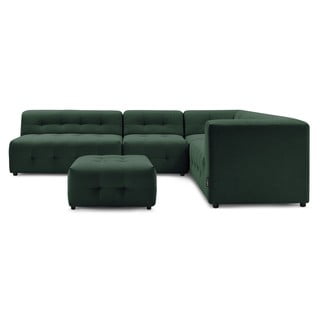 Tumši zaļš stūra dīvāns (labais stūris) Kleber – Bobochic Paris