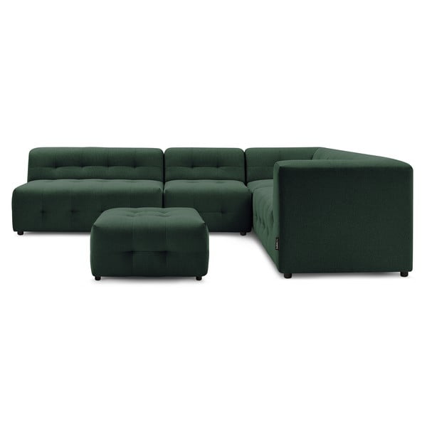 Tumši zaļš stūra dīvāns (labais stūris) Kleber – Bobochic Paris
