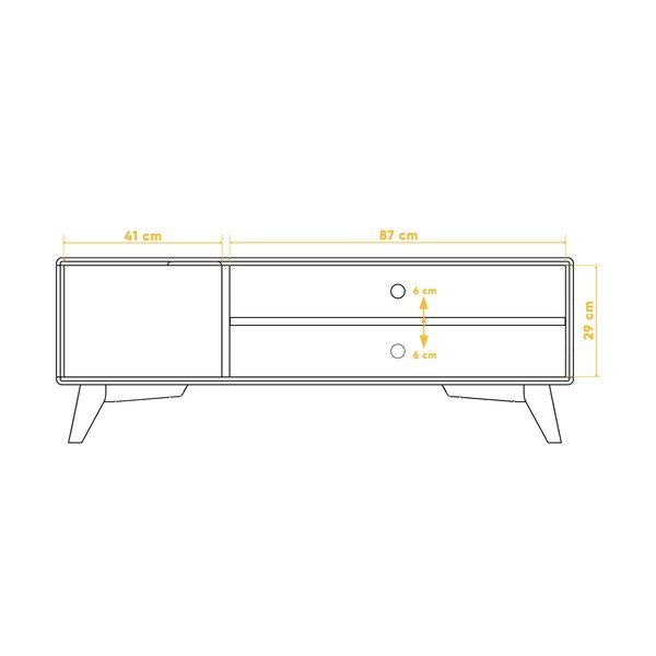 Dižskābarža TV galdiņš 134x48 cm Greg – The Beds-image-3