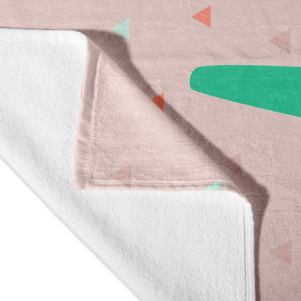 Gaiši rozā bērnu dvielis 150x70 cm Panda – Moshi Moshi-image-1