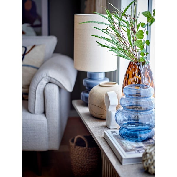 Zila galda lampa ar auduma abažūru (augstums 51 cm) Fabiola – Bloomingville-image-2