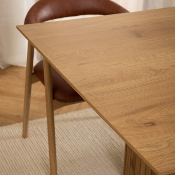 Ēdamgalds ar ozolkoka imitācijas galda virsmu 100x210 cm Colima – Actona-image-2