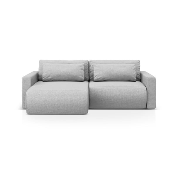 Gaiši pelēks salokāms stūra dīvāns ar uzglabāšanas vietu Belfast – Cosmopolitan Design