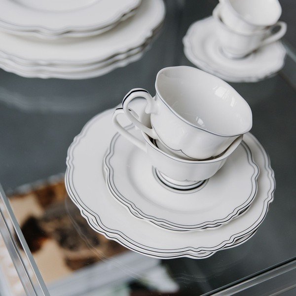 Baltas tasītes (2 gab.) no sintētiskā kaula porcelāna 190 ml Odette – S|P Collection-image-4