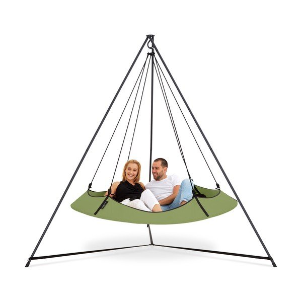 Zaļas dārza šūpoles ar statīvu – Hangout Pod-image-2