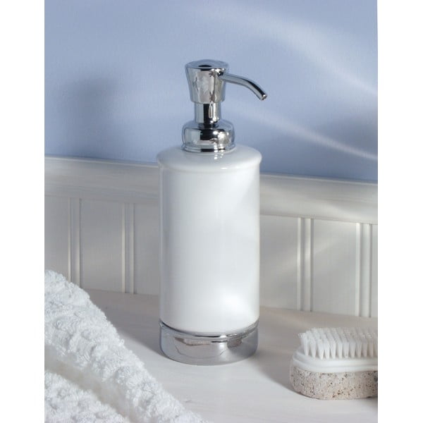 Balts ziepju dozators ar pumpīti iDesign York-image-1