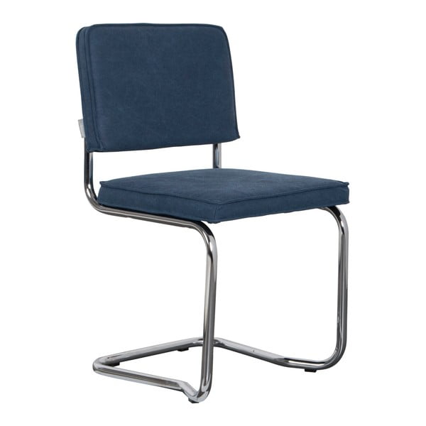 2 tumši zilu Zuiver Ridge Rib Kink Vintage krēslu komplekts