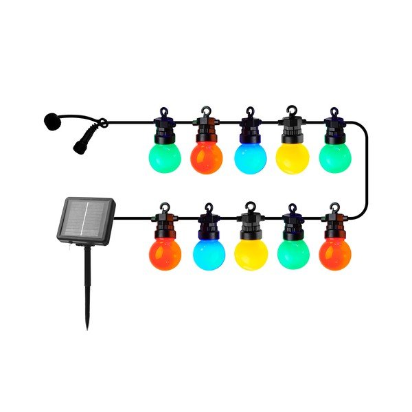 Lampiņu virtene ar saules baterijām spuldžu skaits 10 gab. garums 300 cm Lucas Multi – Sirius