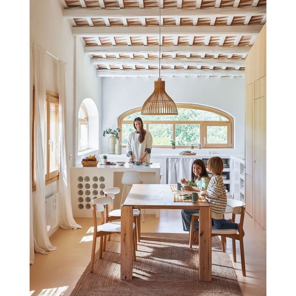 Ēdamgalds ar ozolkoka imitāciju 90x160 cm Deyanira – Kave Home-image-2